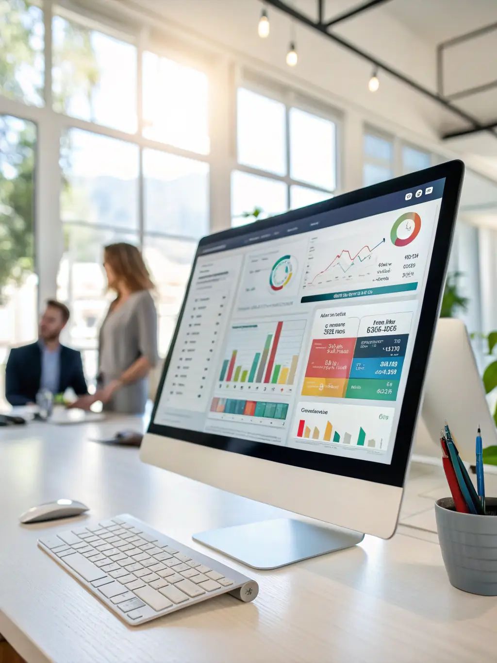 A dashboard view of a CRM system displaying customer data, analytics, and activity logs, representing Fidorai's Comprehensive CRM Systems.